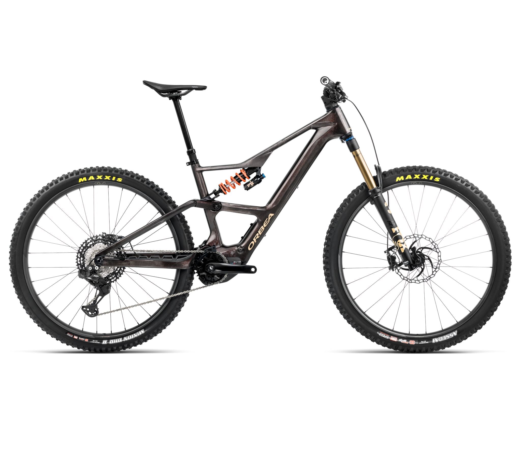 Orbea RISE LT M-TEAM 630W Cosmic Carbon View - Golden Sand