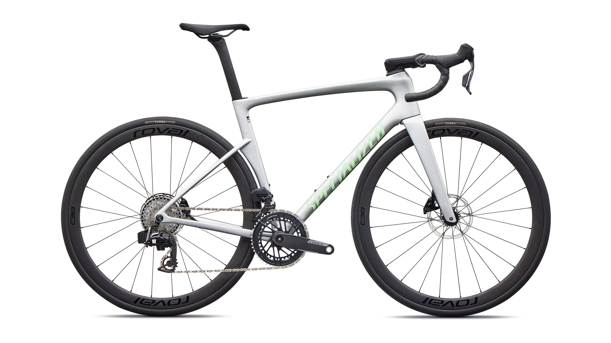 668669.jpg Specialized Tarmac SL9 Expert AXS Gloss Silver Dust / Powder Lime 2027 – Bild 1