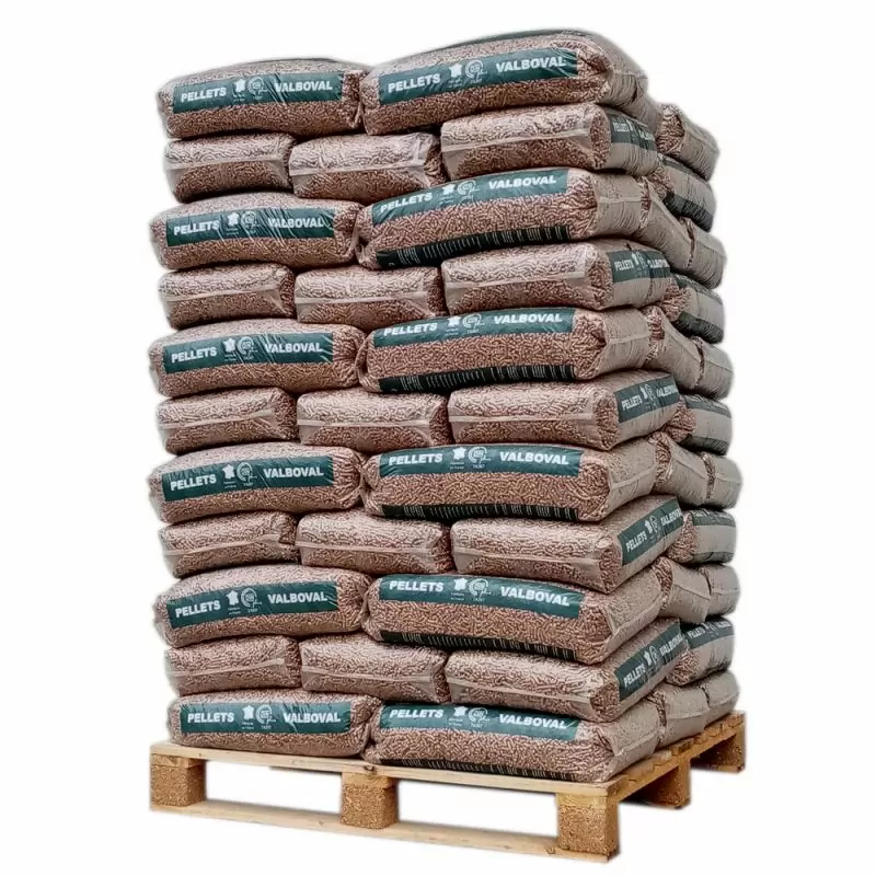 Bois-sec-palette-pellet-Belgique-05.webp Pellets Valboval nach DIN Plus – Palette mit 65 Säcken à 15 kg – Image 1