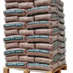 Palette Holzpellets Brazeco PREMIUM, zertifiziert nach DIN+ oder EN+ A1 – 65 Säcke à 15 kg