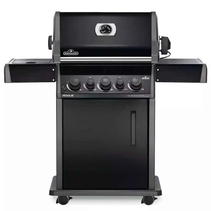 napoleon-rogue-425-mit-heck-und-seitenbrenner.webp Napoleon Rogue 425 Gasgrill Infrarot-Heckbrenner – Image 1